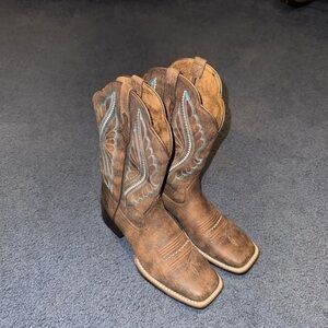Ariat Tan Leather Cowboy Boots